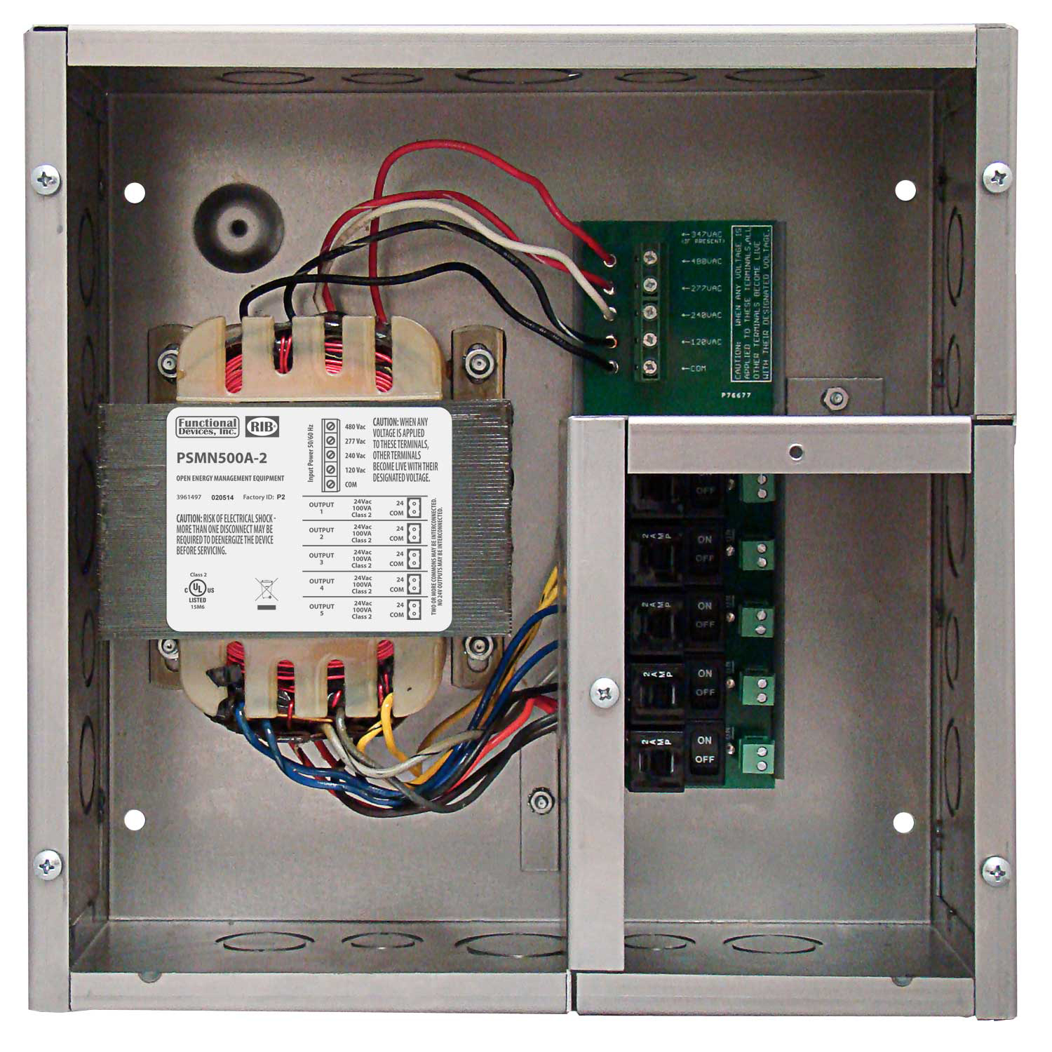 Functional Devices PSH500A-LVC Enclosed low voltage compartment 100VAx5 ...