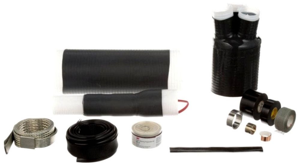 3M 7624-T-95-3G Cold Shrink QT-III 3/C Termination Kit, Tape/Wire