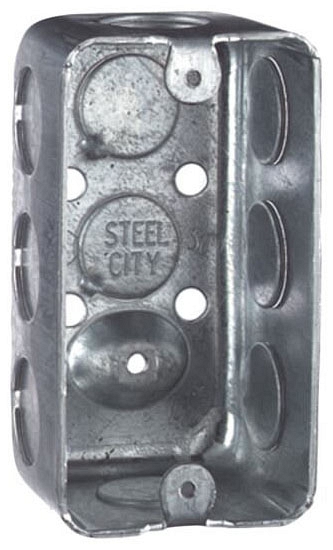 Steel City 5836112-50R 4X2X2-1/8X1-7/8 Utility Box 1/2 Ko | Gordon