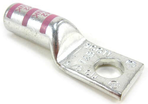 T&B 54909BE Copper Tin Plated 1-Hole Lug Long Barrel 1/0 3/8B Pink ...