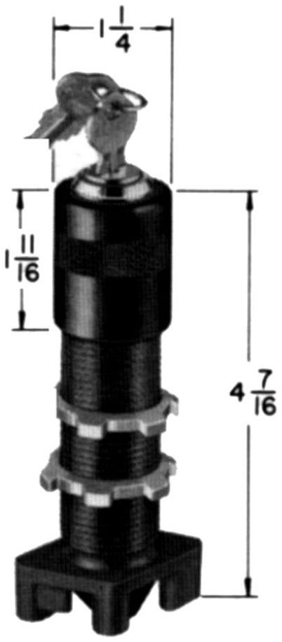 Adalet Spring Adalet XHKSC 3 Position Keyed Selector Switch/Spring Return From Left ...