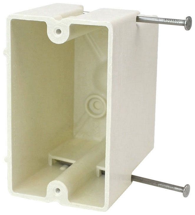 Allied-Moulded 1098-N 20.5 Cubic Inch 1-Gang Device Box w/Nails ...