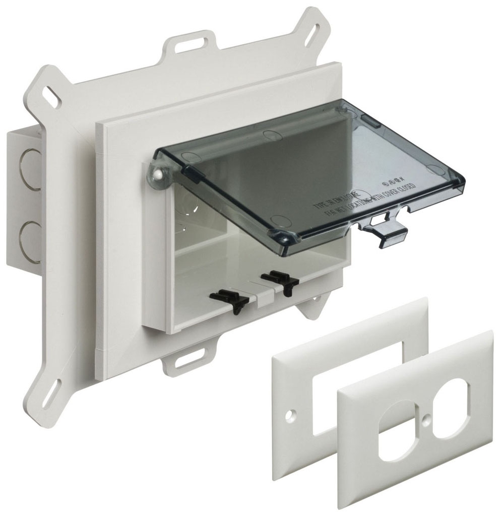 Arlington DBVS1W White Outdoor Receptacle Box | Gordon Electric Supply ...