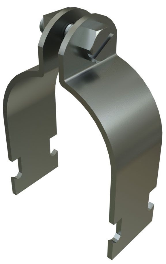 UNI P1112AS EG 3/4" EMT 3/4" RIGID/PIPE SINGLE PIECE STRUT CLAMP FOR CONDUIT STEEL EG 304076 (PWS PS 1100 AS 3/4 EG ATKORE 782121)