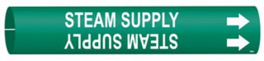 Brady 4366-C White on Green Legend Steam Supply Legend Steam Supply Snap-On Pipe Marker Brady 4366-C White on Green Legend Steam Supply Legend Steam Supply Snap-On Pipe Marker