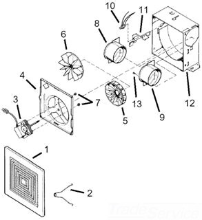 Broan S97011723 Ceiling Fan Grille