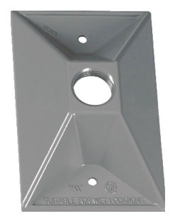 White TayMac LV110WH One-Hole Rectangular Metal Lampholder Cover White TayMac LV110WH One-Hole Rectangular Metal Lampholder Cover
