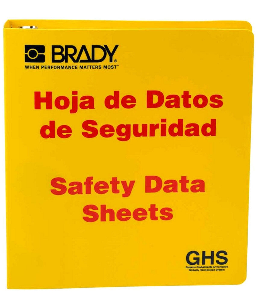 BRADY 121185 GHS-1.5IN SDS BINDER SPANISH | Gordon Electric
