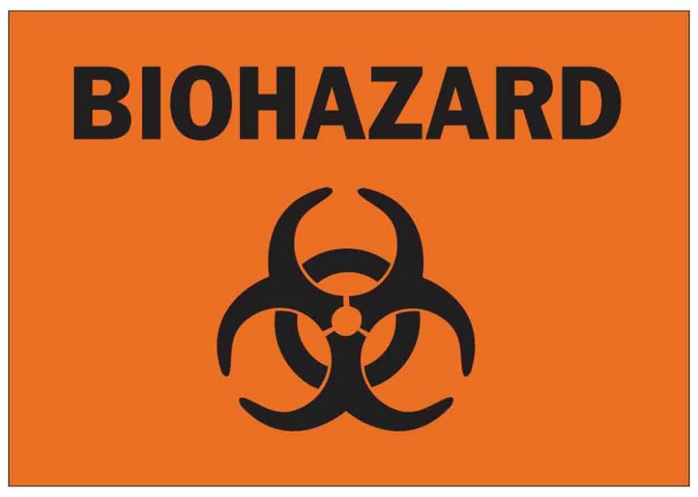 Signs For Pathogens BRADY 25742 BIOHAZARD (BLOODBORNE PATHOGEN) SIGN | Gordon Electric ...
