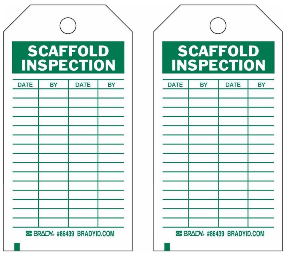 In Process Material Control Tag Brady 86501 Inspection & Material Control Tags | Gordon Electric Supply ...
