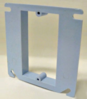 Carlon A411 Outlet Box Cover Raised Blue 4-Inch Square 1 Gang
