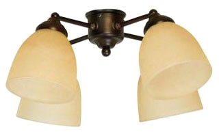 Craftmade LK400-OB-WG-LED Universal 4-Light Kit, LED 36 Total Watts, Oiled Bronze