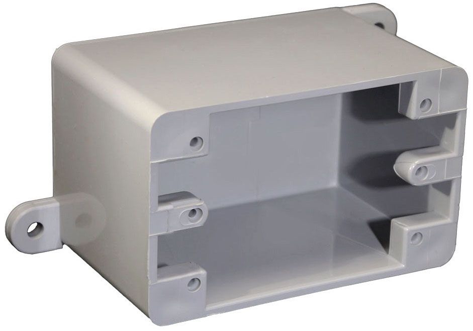 2CD＋VHS Can Box Cantex 5133420 1-Gang PVC FD Box w/Mount | Gordon Electric