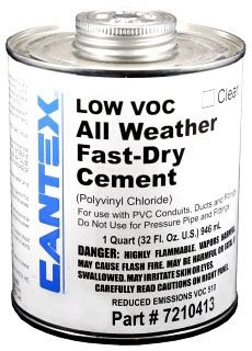 Cantex 7210413 PVC Conduit Cement Quart | Gordon Electric Supply, Inc.
