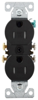 Cooper Wiring Devices TR270BK Receptacle - Black (Quantity - 10)