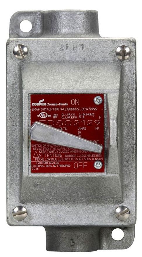 Crouse-Hinds EDSC2129 1-Gang Enclosure W/1P Switch | Gordon