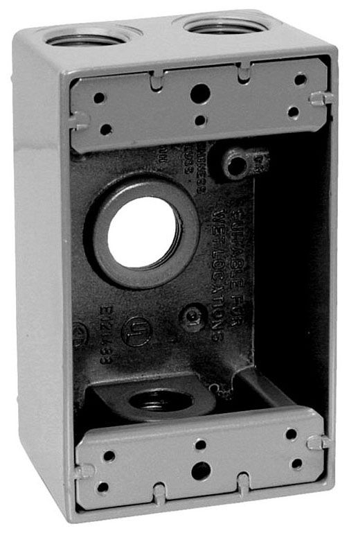 Crouse-Hinds TP7034 1-Gang Weatherproof Box W/4 3/4