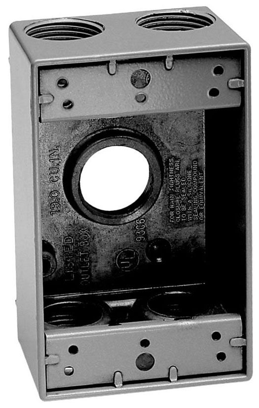 Crouse-Hinds TP7042 1-Gang Weatherproof Box W/5 1/2