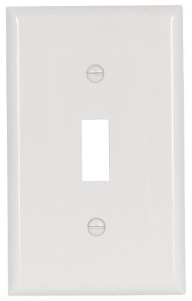 Cooper 5134W Wallplate 1-Gang Toggle Nylon Standard White | Gordon
