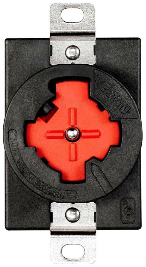 Cooper AHPL20443N Receptacle Powerlock 30A 480V 3P4W Black