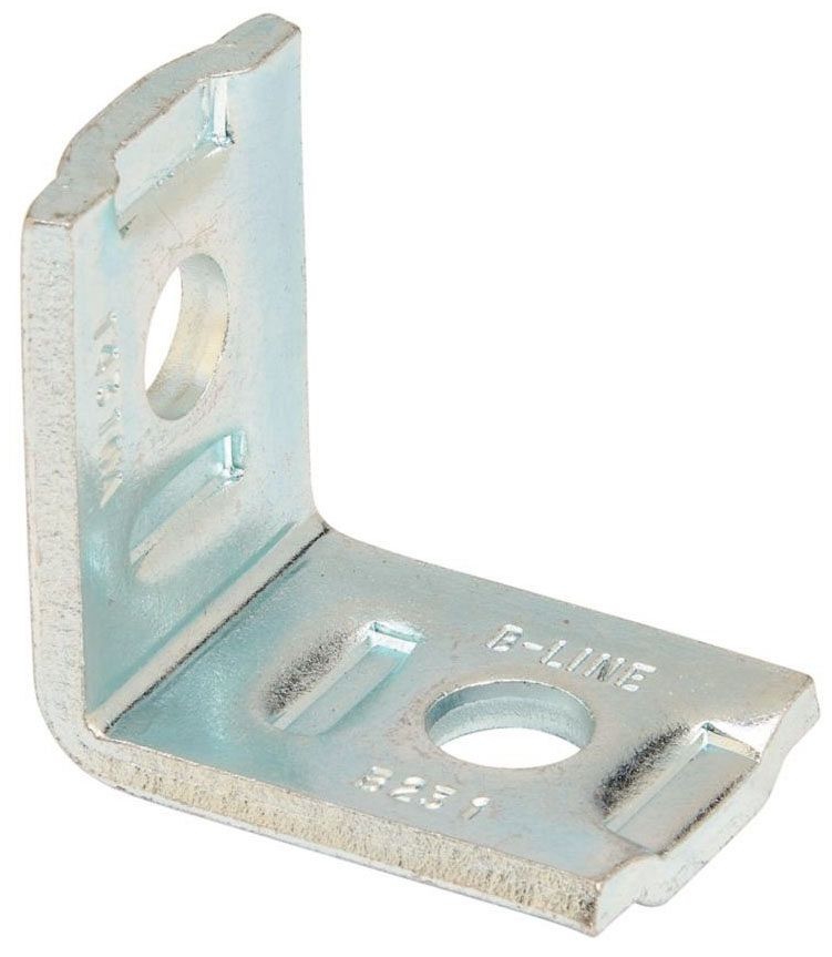 B-Line B231ZN 2-Hole No-Twist Corner Angle, Zinc Plated