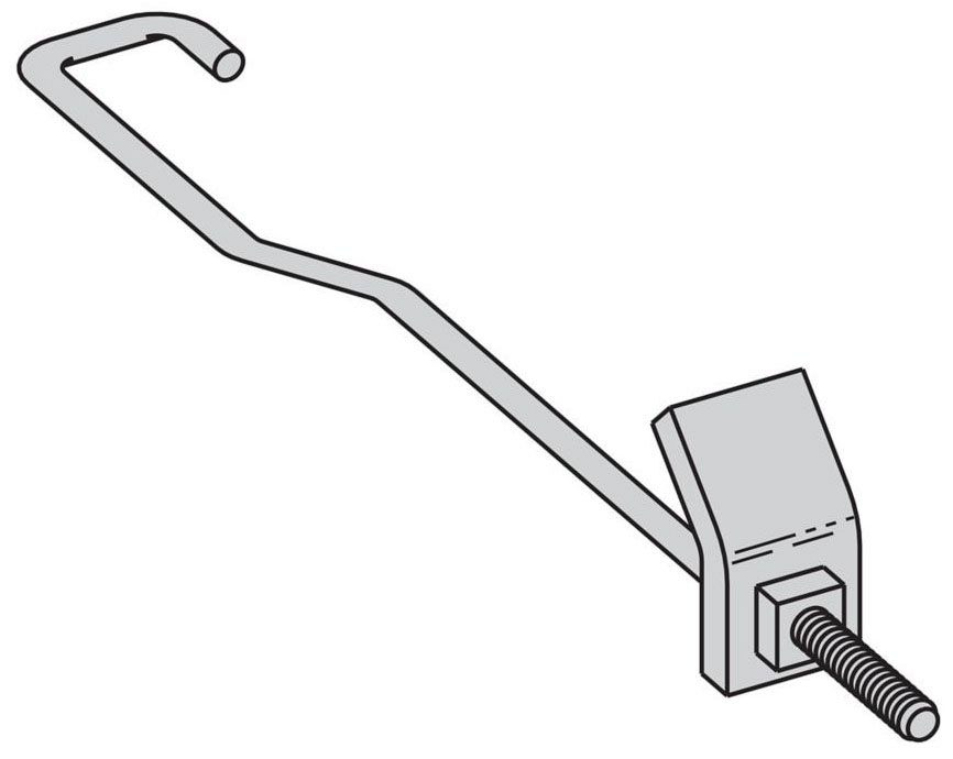 B-Line B705-J4ZN J-Hook, 3" Thread Len, Zinc Plated