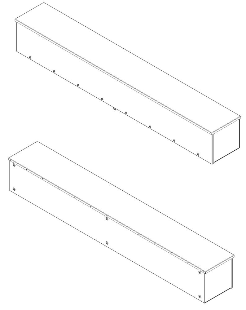 HAMMOND MFG C3RWT1284G Type 3R Wiring Trough 12x12x84 Galv Gordon
