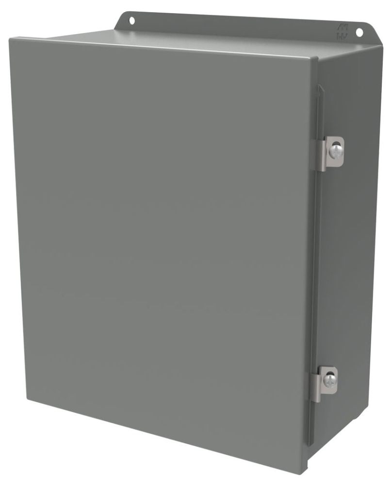 Hammond Mfg HJ884HLP N4,12 Junction Box Hinged 8x8x4 Steel/Gray