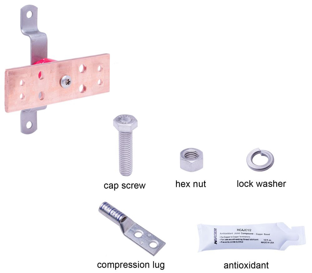 Harger GBI1426TGBKT 1/4X2X6 Ground Bar | Gordon Electric Supply, Inc.