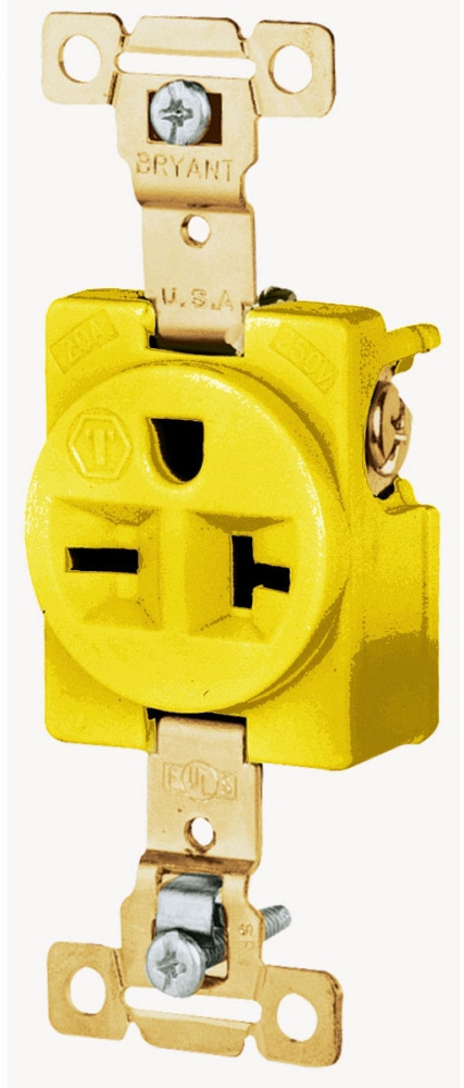 Bryant 5461CR Single Receptacle-Nema6-20R | Gordon Electric Supply