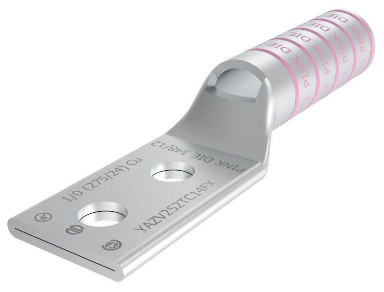 Burndy YAZV252-TC14FX 1/0Awg 2-Hole Long Lug K421639 | Gordon