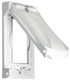 Taymac MX1050W 1-Gang Vertical/Horizontal 12-In-1 Flip Cover White