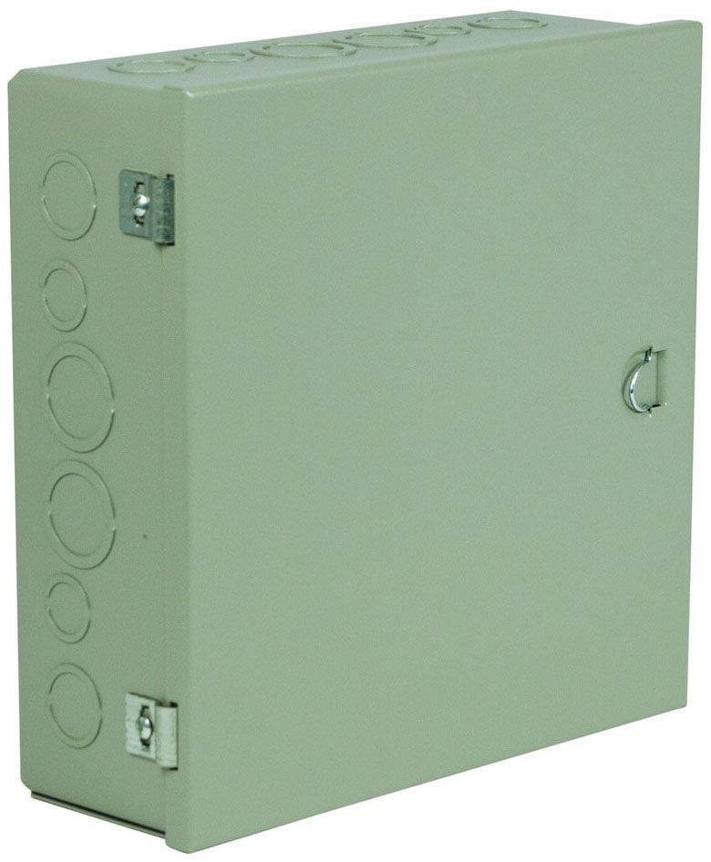 Unity 10104HC Nema 1 Hinged Cover Electrical Box, 10x10x4 Inches, Low Carbon Steel, Made In USA