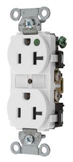 Hubbell 8300WHI 20A 125V Hospital Grade Receptacle White | Gordon