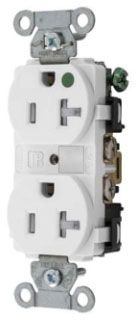 Hubbell 8300WTRA 20A 125V Hospital Grade Receptacle White | Gordon