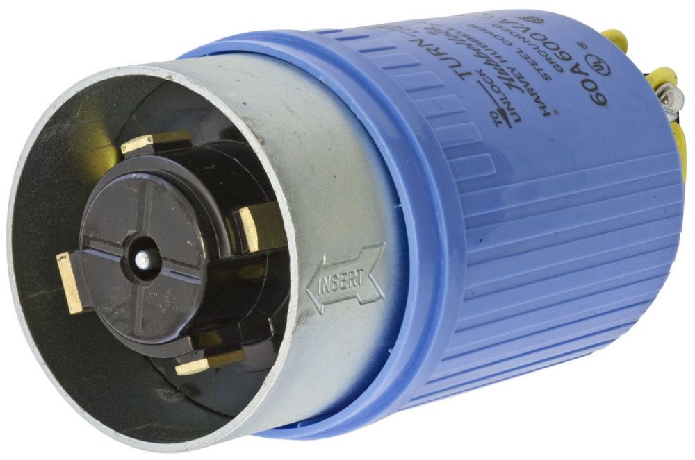 Hubbell HBL26519 60A 600V AC 4 poli 5 fili spina maschio Hubbellock Hubbell HBL26519 60A 600V AC 4 poli 5 fili spina maschio Hubbellock