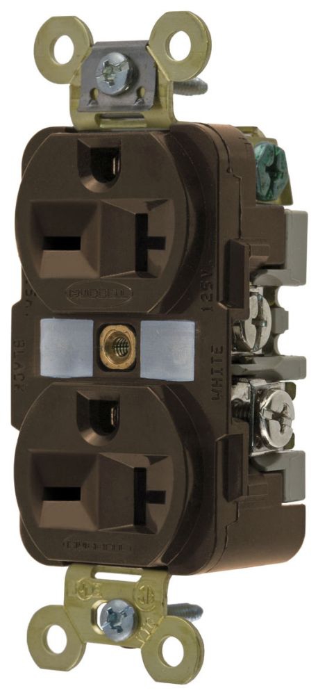 Hubbell HBL5462 Duplex Industrial Grade Receptacle-Nema6-20R