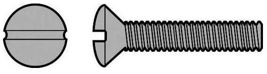 Hubbell RA88GY Wallplate Screw, 1", Gray (1=100)
