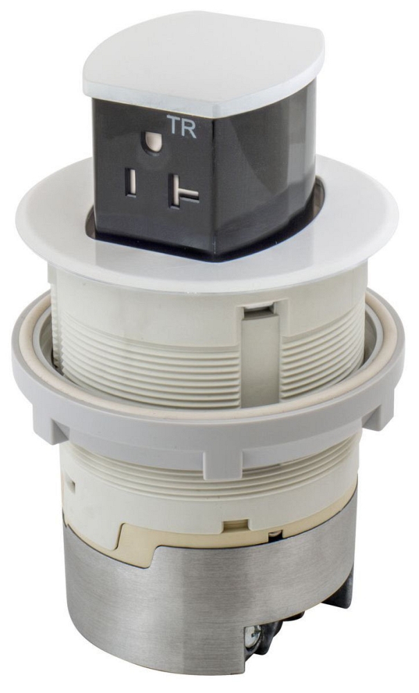 Hubbell RCT220W 20A Kit Kitchen Counter Receptacle Surface White ...