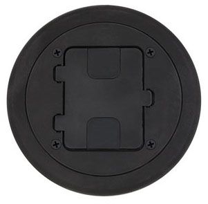 Hubbell RF406BK Floor Box, Door For Rf400, Non-Metallic, Black