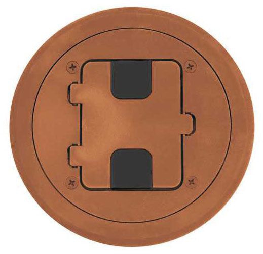 【bellkun】 Hubbell RF406BN Floor Box Flange And Door, Brown | Gordon Electric