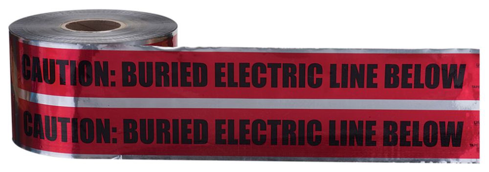 Morris Products 69030 Detectable Warning Tape - "Caution Buried Electric Line Below" Red, 3"x1000ft - View #7