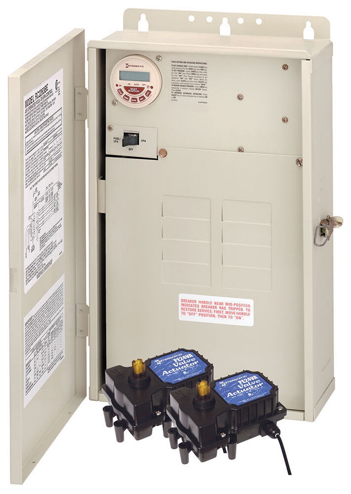 Intermatic RC2163BFE Pool-To-Spa Cont. W/2 Actuators, Sensor For Ext. Control, 100A Bus & Elect.