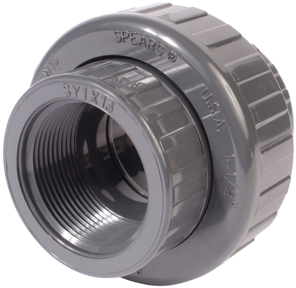 IPEX 036414 11/2" PVC SCH80 Union Socket x FPT w/Viton Gasket Xirtec