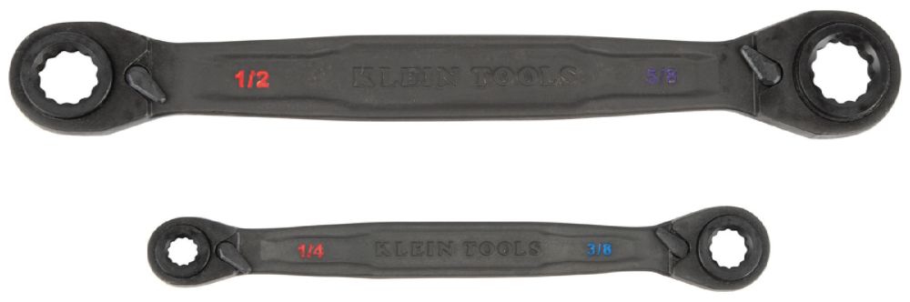 Klein 68216 4-in-1 Ratcheting Wrench Set, SAE, 2-Piece | Gordon ...
