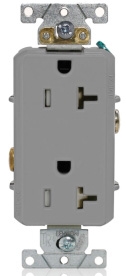 Presa Industriale Singola Leviton 5361-GY – 20A 125V – Grigio – Grado Industriale