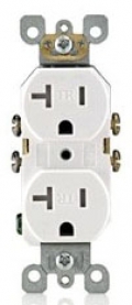 Leviton Tamper Resistant Duplex Receptacle Black 20 Amp 125 V T5820-E Leviton Tamper Resistant Duplex Receptacle Black 20 Amp 125 V T5820-E