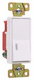 PlugTail Single-Pole 20A Decorator Switch, White