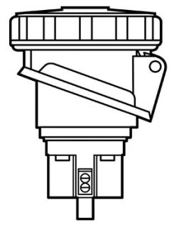 P&S PS4100R12-W Pin And Sleeve Receptacle 4-Way 100A 125/250V ...