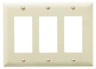 P&S TP263-I Trademaster Plate 3-Gang 3 Decora Ivory